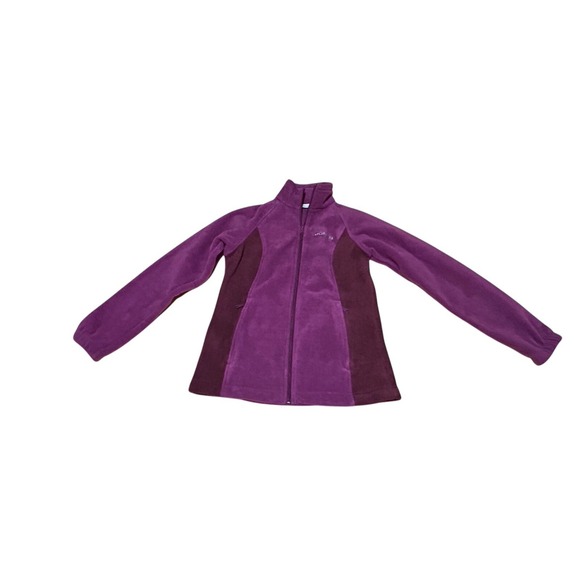 Columbia Full Zip Jacket Women's Small 2 Tone Purple Mock Neck Warm Fleece - Picture 1 of 10